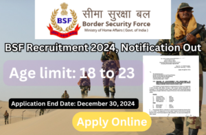 BSF Recruitment 2024, Notification Out for 275 GD Constable Posts