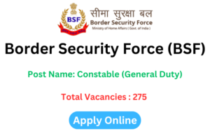 BSF Sports Quota Recruitment 2024 Apply Online For 275 Posts