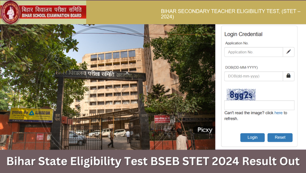 Bihar State Eligibility Test BSEB STET 2024 Result for Paper I & Paper II